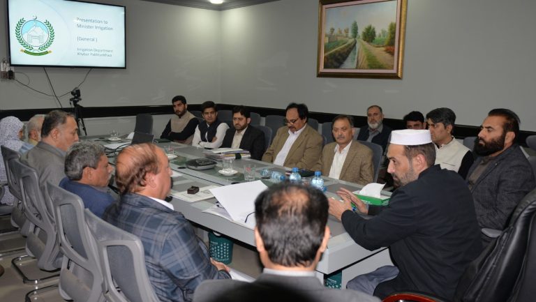 شعبہ آبپاشی کی کارکردگی میں مزید بہتری لانے کے لیے اقدامات اٹھائے جائیں گے۔ وزیر آبپاشی خیبر پختونخوا