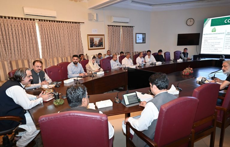 وزیراعلیٰ خیبر پختونخوا کی زیر صدارت رورل اکنامک ٹرانسفارمیشن منصوبے کا جائزہ اجلاس۔