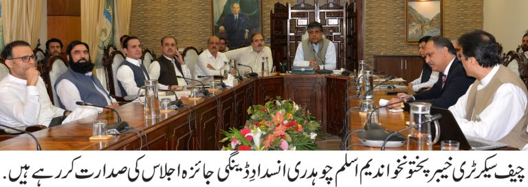 چیف سیکرٹری خیبرپختونخوا ندیم اسلم چوہدری کی زیرصدارت انسدادِ ڈینگی اقدامات کا جائزہ اجلاس