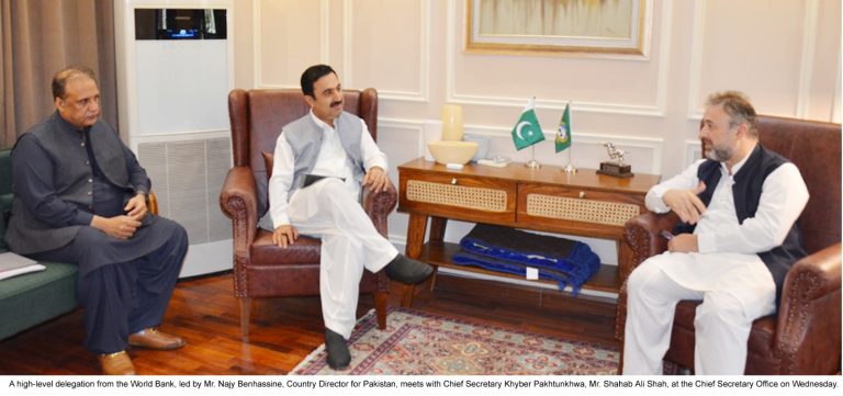 ورلڈ بینک کے کنٹری ڈائریکٹر کی چیف سیکرٹری خیبر پختونخوا سے ملاقات