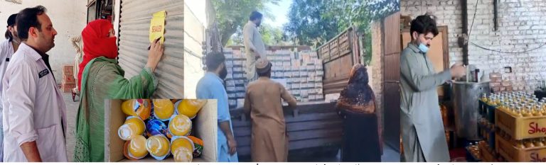 خیبرپختونخوا فوڈ سیفٹی اتھارٹی کی بڑی کارروائیاں، ہزاروں لیٹر غیر معیاری مشروبات اور خوراکی اشیاء ضبط