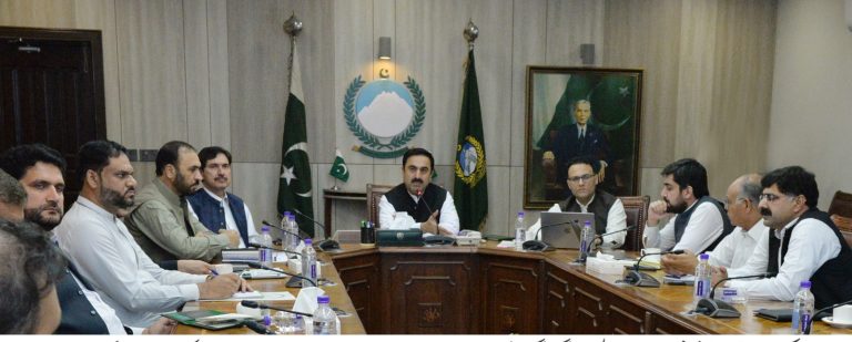 چیف سیکرٹری خیبرپختونخوا شہاب علی شاہ کی زیر صدارت گورننس امور پر ہفتہ وار جائزہ اجلاس