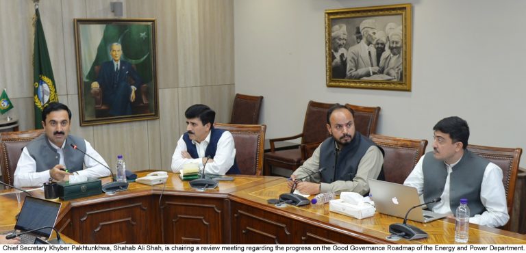 Chief Secretary Khyber Pakhtunkhwa Reviews Progress on Good Governance Roadmap Targets for Different Departments