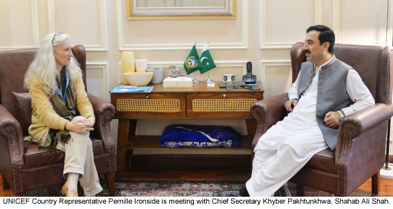 New UNICEF County Representative Calls on Chief Secretary Khyber Pakhtunkhwa in Peshawar