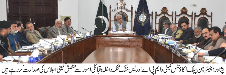 پبلک اکاؤنٹ کمیٹی برائے محکمہ داخلہ و قبائلی امور کا اجلاس، آڈٹ رپورٹس کا تفصیلی جائزہ-