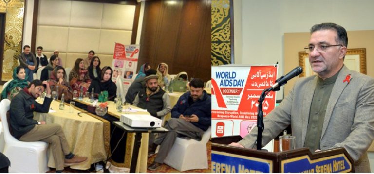 Provincial Minister for Health, Khaliq-ur-Rehman, attended a dinner as Chief Guest with patients affected by HIV at Serena Hotel, Peshawar.