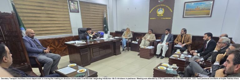Transport & Mass Transit Dept weighs launch of 10,000 electric rickshaws in Peshawar