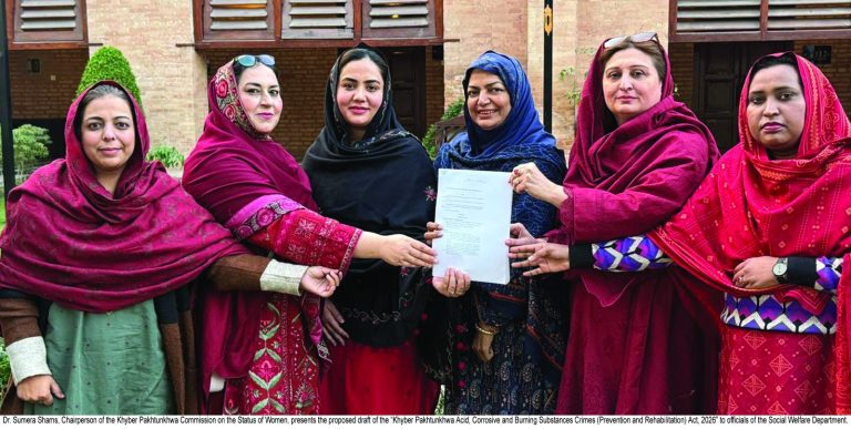 خیبر پختونخوا میں ایسڈ اور جلانے کے جرائم کی روک تھام کیلئے مجوزہ قانون کا مسودہ محکمہ سماجی بہبود کے حوالے