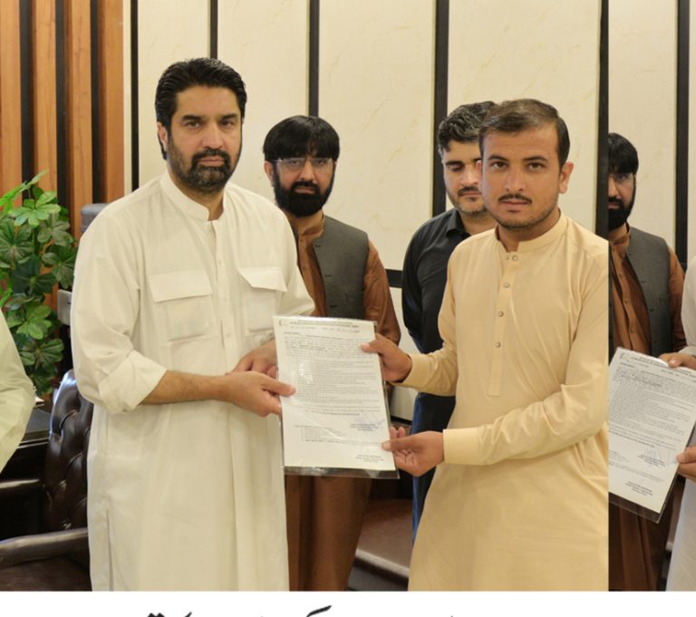 The Khyber Pakhtunkhwa Minister for Public Health Engineering, Fazal Shakoor Khan on Wednesday distributed appointment letters among the newly recruited tube-well operators-cum-chowkidars belonging to district Tank.