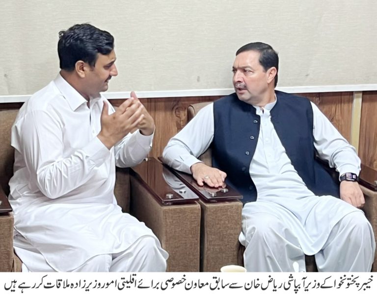 صوبائی وزیر آبپاشی ریاض خان سے سابق معاون خصوصی وزیرزادہ کی ملاقات، اقلیتی برادری کو درپیش مسائل اور سرکاری ملازمتوں میں اقلیتی کوٹہ پر تبادلہ خیال