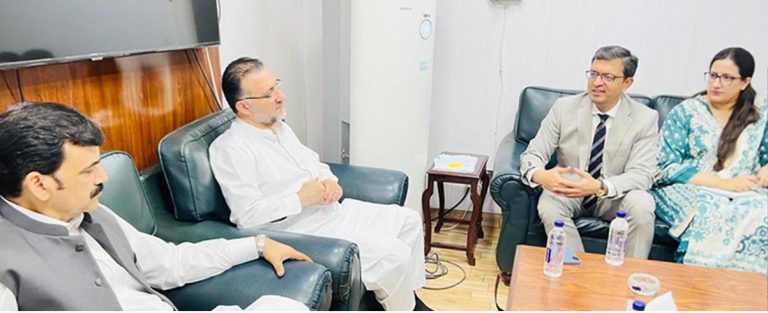 Provincial Minister for Health Khaliq Ur Rehman chairs an important meeting with a delegation of World Bank officials