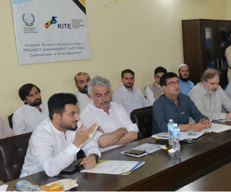 Provincial Minister for Communications & Works Shakeel Ahmad and Adviser to the Chief Minister on Tourism Malik Adil Iqbal Chair High-Level Review Meeting on the KITE Project