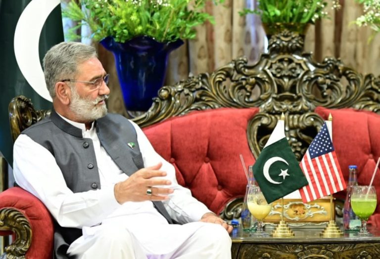Meeting between U.S. Ambassador Natalie A. Baker and Speaker Khyber Pakhtunkhwa Assembly Babar Saleem Swati in Islamabad