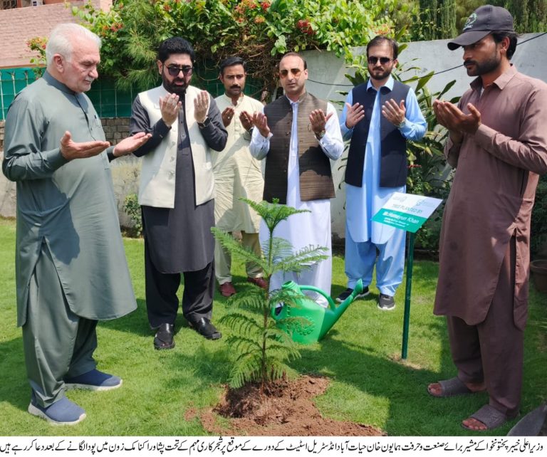 وزیر اعلیٰ خیبر پختونخوا کے مشیر برائے صنعت وحرفت ہمایون خان کا حیات آباد انڈسٹریل اسٹیٹ کا تفصیلی دورہ