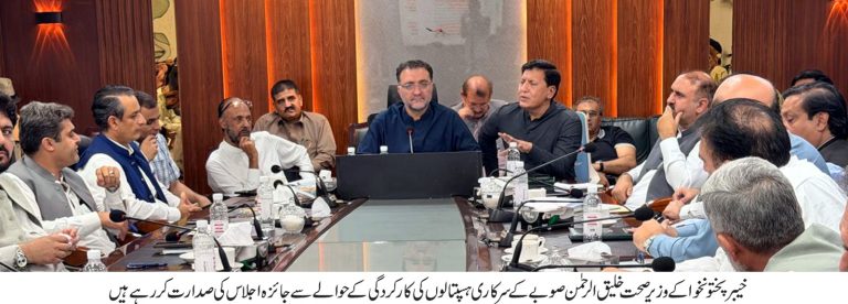 وزیر صحت کی زیر صدارت خیبر پختونخوا کے سرکاری ہسپتالوں کی کارکردگی کا جائزہ لینے کے لیے میڈیکل سپرنٹنڈنٹس کانفرنس