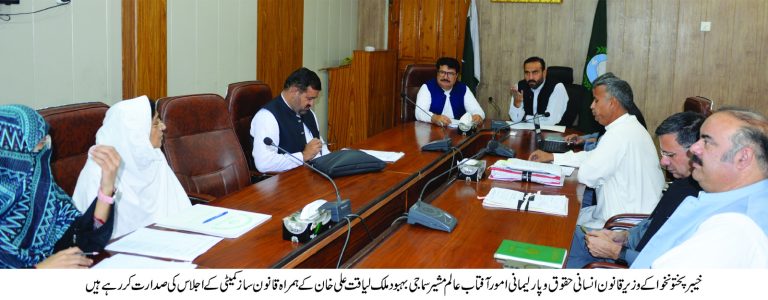 خیبر پختونخوا کابینہ کی قانون ساز کمیٹی کا اجلاس، اہم قانونی مسودات اور ادارہ جاتی امور پر غور